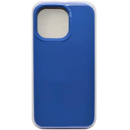 Чехол - накладка совместим с iPhone 15 Pro "Soft Touch" синий 43 /с логотипом/