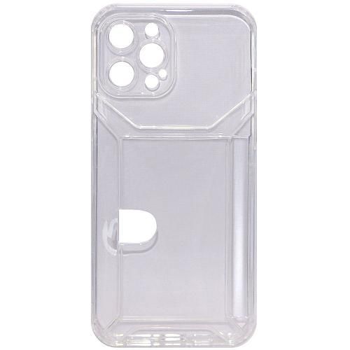 Чехол - накладка совместим с iPhone 12 Pro Max (6.7") cиликон прозрачный с кардхолдером Вид 2
