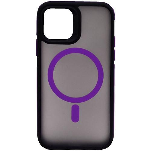 Чехол - накладка совместим с iPhone 11 (6.1") "Mystery" с Magsafe пластик+силикон фиолетовый