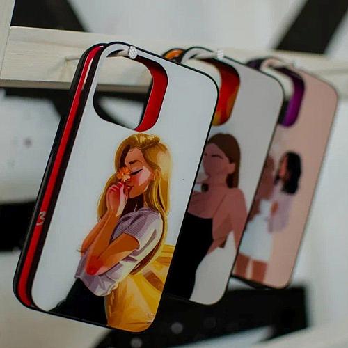 Чехол - накладка совместим с Samsung Galaxy A04/A13 5G "Glass" Girls Вид 02