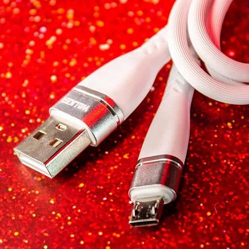 Кабель USB - micro USB WALKER C580 белый (1м) /3,1A/
