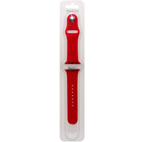 Ремешок совместим с Apple Watch (38/40/41 мм) силикон SM красный