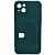 Чехол - накладка совместим с iPhone 14 Plus "Cardholder" Вид 2 силикон темно-зеленый