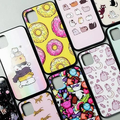 Чехол - накладка совместим с Samsung SM-A025F/Galaxy A02s "Glass" Cute Вид 16