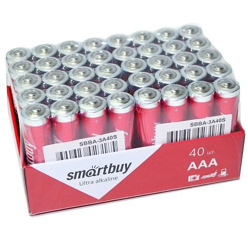 Батарейка AAA LR03 алкалиновая SmartBuy (коробка/40шт)