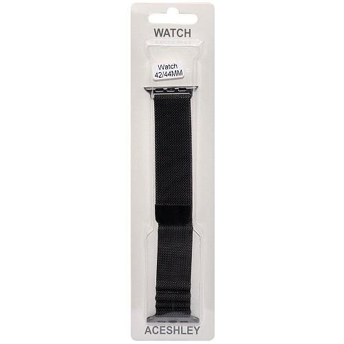 Ремешок совместим с Apple Watch (42/44/45/49 мм) металлический темно-серый 