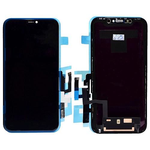 Дисплей совместим с iPhone 11 + тачскрин + рамка черный orig Factory LG