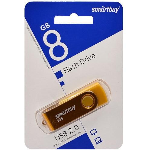 8GB USB 2.0 Flash Drive SmartBuy Twist желтый (SB008GB2TWY)
