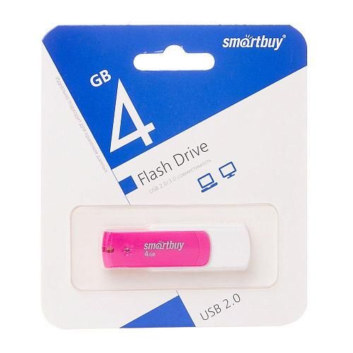 4GB USB 2.0 Flash Drive SmartBuy Diamond розовый (SB4GBDP)