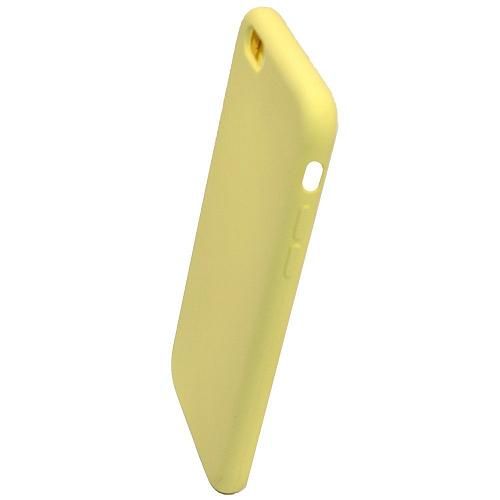 Чехол - накладка совместим с iPhone 6/6S "Soft Touch" светло-желтый /без лого/