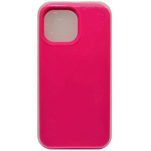 Чехол - накладка совместим с iPhone 15 Pro Max "Soft Touch" ярко-розовый 65 /с логотипом/повреждена упаковка/
