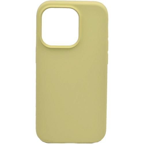 Чехол - накладка совместим с iPhone 14 Pro "Soft Touch" светло-желтый /без лого/