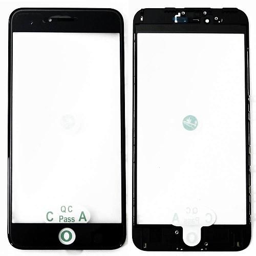 Стекло совместим с iPhone 6S Plus + OCA + рамка черный (олеофобное покрытие) orig Factory