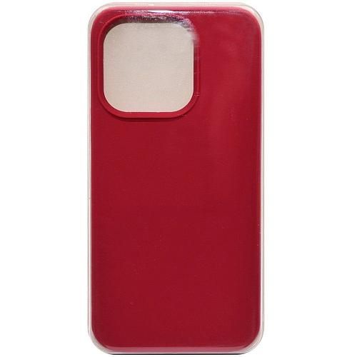 Чехол - накладка совместим с iPhone 14 Pro "Soft Touch" бордовый 25 /с логотипом/