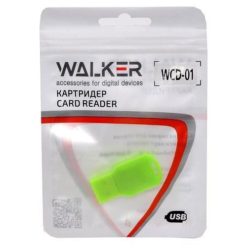Картридер Micro SD - USB WALKER WCD-01 /цвет в ассортименте/