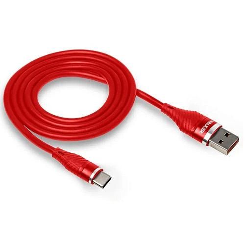 Кабель USB - TYPE-C WALKER C735 красный (1м) /3,1А/