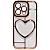 Чехол - накладка совместим с iPhone 14 Pro "Heart" силикон золото