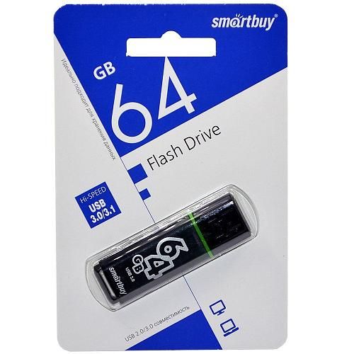 64GB USB 3.0/3.1 Flash Drive SmartBuy Glossy темно-серый (SB64GBGS-DG)