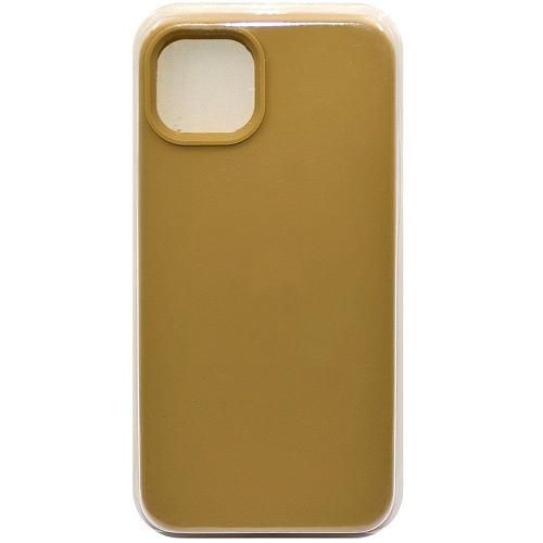Чехол - накладка совместим с iPhone 15 Plus "Soft Touch" бледно-коричневый 28 /с логотипом/повреждена упаковка/