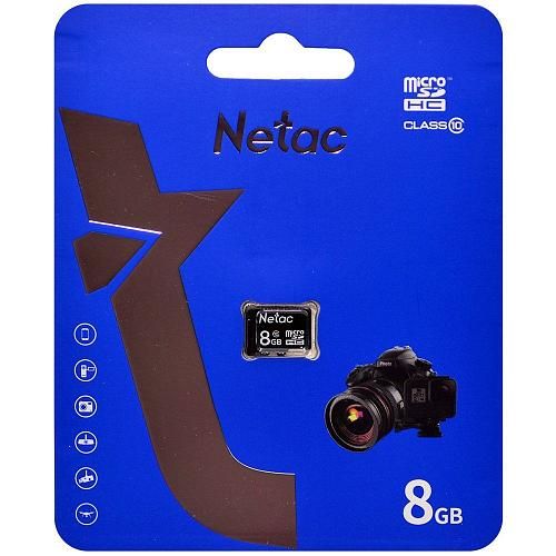 8GB NETAC P500 MicroSD class 10 без адаптера