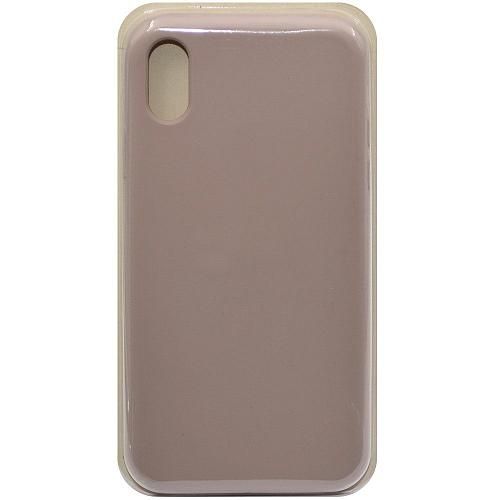 Чехол - накладка совместим с iPhone Xr "Soft Touch" светло-розовый /с логотипом/