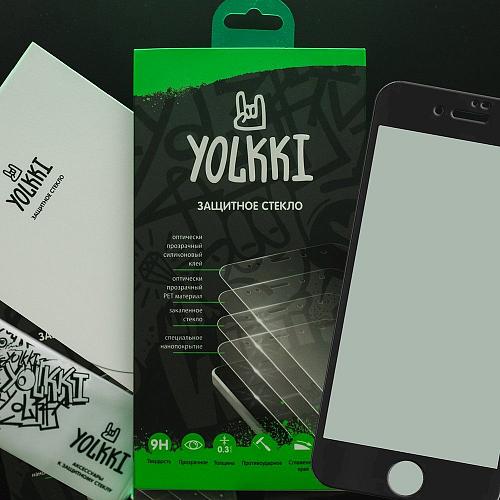 Защитное стекло совместим с iPhone 13/13 Pro/14 YOLKKI Master 3D черное /в упаковке/