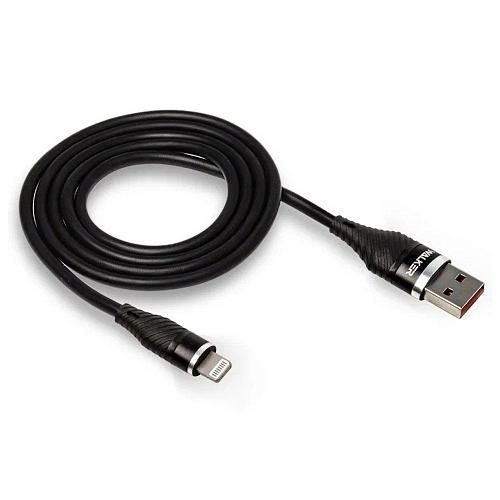 Кабель USB - Lightning 8-pin WALKER C735 черный (2м)