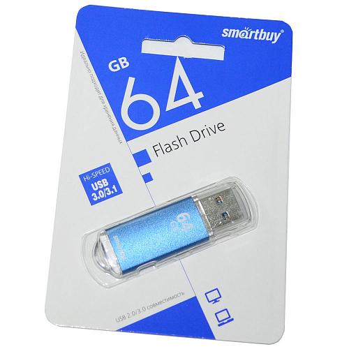 64GB USB 3.0/3.1 Flash Drive SmartBuy V-Cut синий (SB64GBVC-B3)