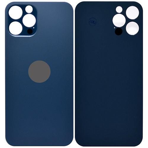 Стекло задней крышки совместим с iPhone 12 Pro orig Factory синий /увеличенный вырез камеры/