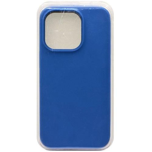 Чехол - накладка совместим с iPhone 14 Pro "Soft Touch" синий 43 /с логотипом/