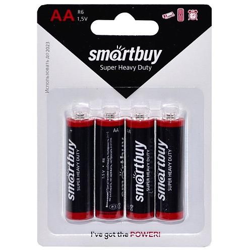 Батарейка AA R6 солевая SmartBuy (блистер/4шт)