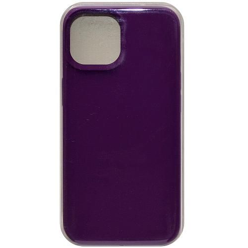 Чехол - накладка совместим с iPhone 15 "Soft Touch" темно-фиолетовый 30 /с логотипом/