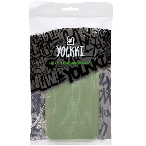 Чехол - накладка совместим с iPhone 14 (6.1") YOLKKI Alma силикон матовый зеленый (1мм)
