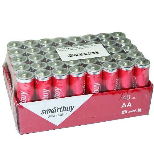 Батарейка AA LR6 алкалиновая SmartBuy (коробка/40шт)