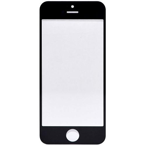 Стекло совместим с iPhone 5/5C/5S/SE черный (олеофобное покрытие) orig Factory