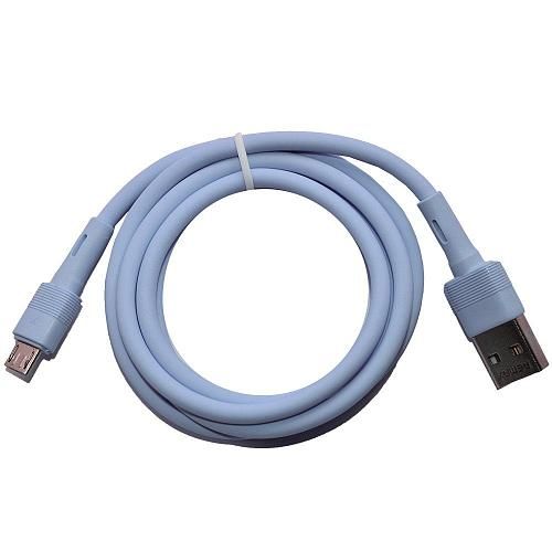 Кабель USB - micro USB REMAX Leya RC-C093m голубой (1м) /2,4A/