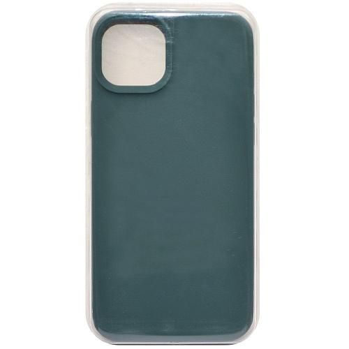 Чехол - накладка совместим с iPhone 15 Plus "Soft Touch" сине-зеленый 60 /с логотипом/