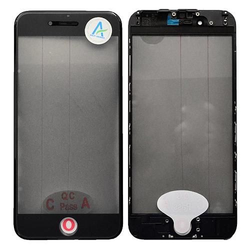Стекло совместим с iPhone 6 + OCA + поляризатор + рамка черный (олеофобное покрытие) orig Factory