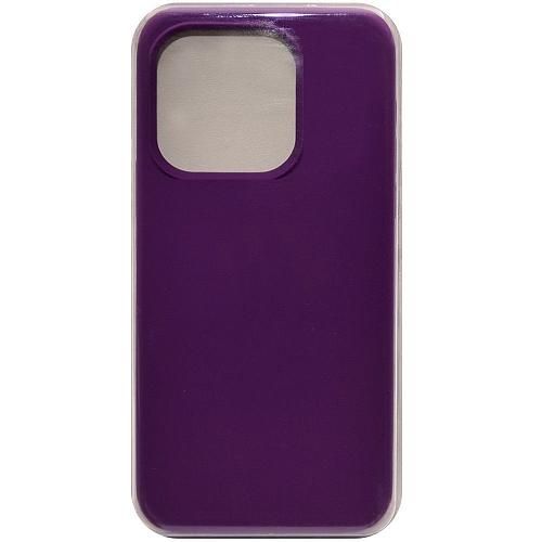 Чехол - накладка совместим с iPhone 14 Pro "Soft Touch" темно-фиолетовый 30 /с логотипом/