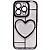 Чехол - накладка совместим с iPhone 14 Pro "Heart" силикон черный
