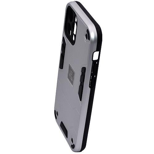 Чехол - накладка совместим с iPhone 12 Pro (6.1") "Shape" серебро