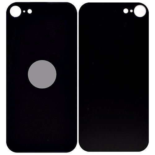 Стекло задней крышки совместим с iPhone SE 2020 черный /увеличенный вырез камеры/ 