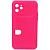 Чехол - накладка совместим с iPhone 12 (6.1") "Cardholder" Вид 2 силикон ярко-розовый