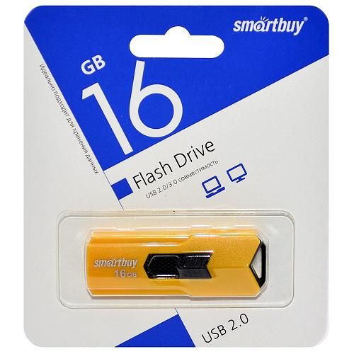 16GB USB 2.0 Flash Drive SmartBuy Stream желтый (SB16GBST-Y)