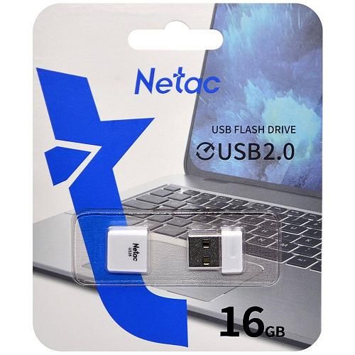 16GB USB 2.0 Flash Drive NETAC U116 mini белый (NT03U116N-016G-20WH)