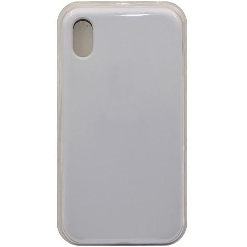 Чехол - накладка совместим с iPhone Xr "Soft Touch" белый 10 /с логотипом/повреждена упаковка/