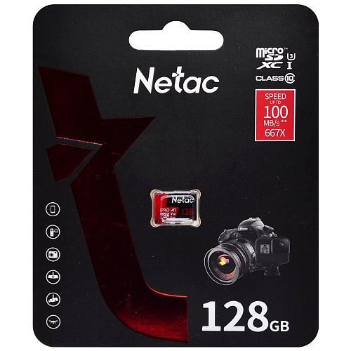 128GB NETAC P500 MicroSD Extreme Pro UHS-I A1 V30 class 10 без адаптера