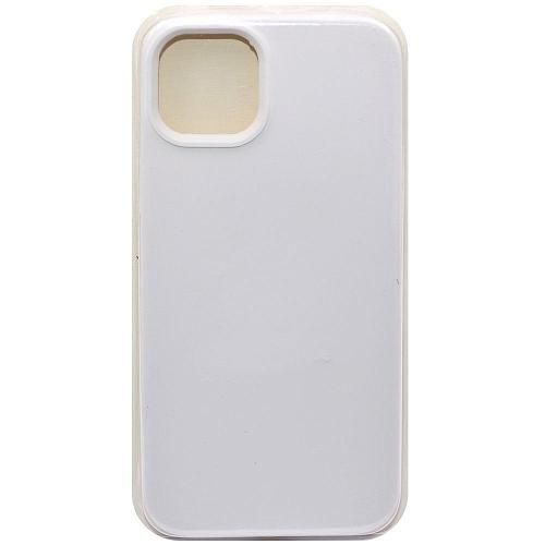 Чехол - накладка совместим с iPhone 15 Plus "Soft Touch" белый 10 /с логотипом/повреждена упаковка/