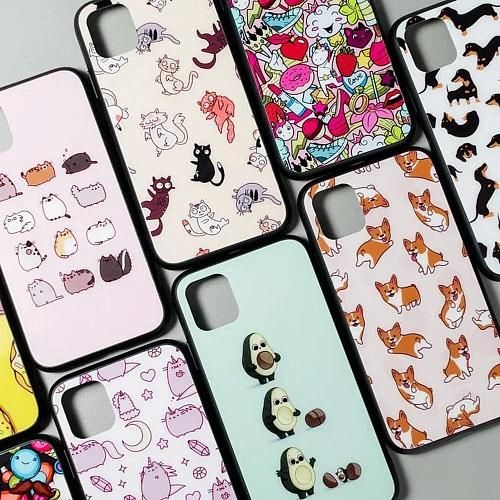 Чехол - накладка совместим с Samsung SM-A025F/Galaxy A02s "Glass" Cute Вид 22
