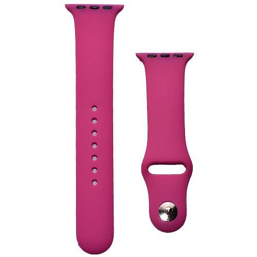 Ремешок совместим с Apple Watch (38/40/41 мм) силикон ML темно-розовый 